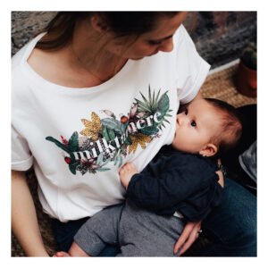T- shirt d'allaitement Tajinebanane Milktamère" avec boutons pressions"