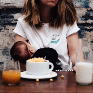 T-shirt d'allaitement Tajinebanane Milk" avec boutons pressions"