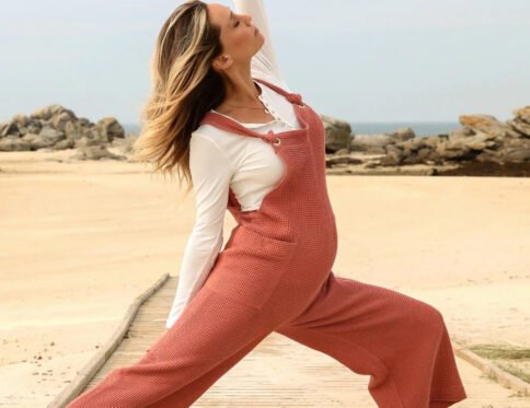 SALOPETTE MAYA DE MATERNITE ET D&rsquo;ALLAITEMENT TERRACOTTA