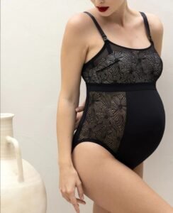 BODY DE GROSSESSE ET D&rsquo;ALLAITEMENT DAHLIA NOIR