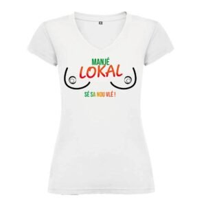 T-shirt d'allaitement Manjé lokal""