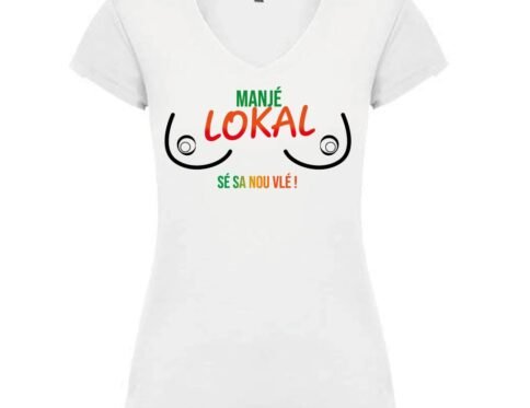 T-shirt d&rsquo;allaitement Manjé lokal » »