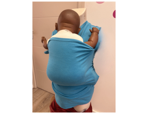 Débardeur peau à peau + bandeau bleu ciel