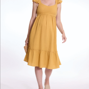 Robe de grossesse et d'allaitement Melody couleur cumin