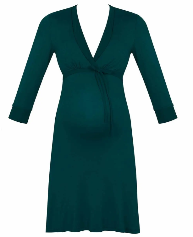 Chemise de nuit de grossesse et d'allaitement Milk - Vert