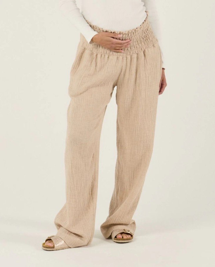 Pantalon de maternité Myriam Beige devant