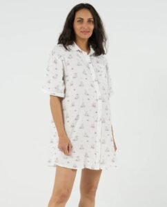 Robe de nuit maternité et allaitement Elinor Multicolor
