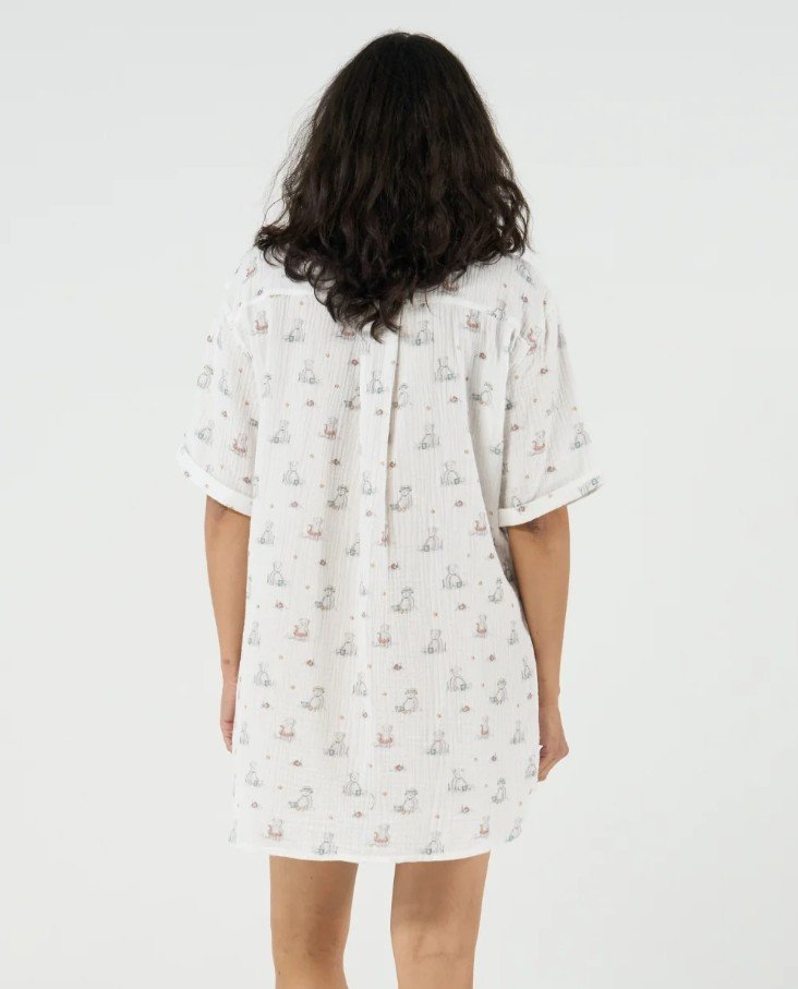 Robe de nuit maternité et allaitement Elinor Multicolor dos