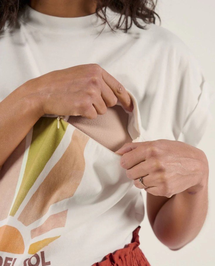 T-shirt Mama Del Sol Blanc allaitement