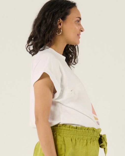 T-shirt Mama Del Sol Blanc côté