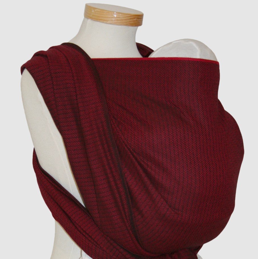 Echarpe porte-bebe Leo Bordeaux-Storchenwiege