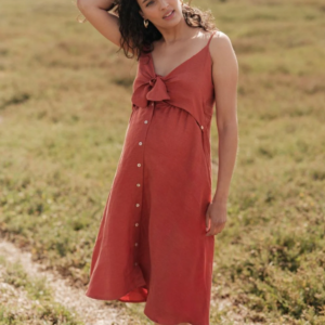 Robe de grossesse et d'allaitement Nolwenn cuivre