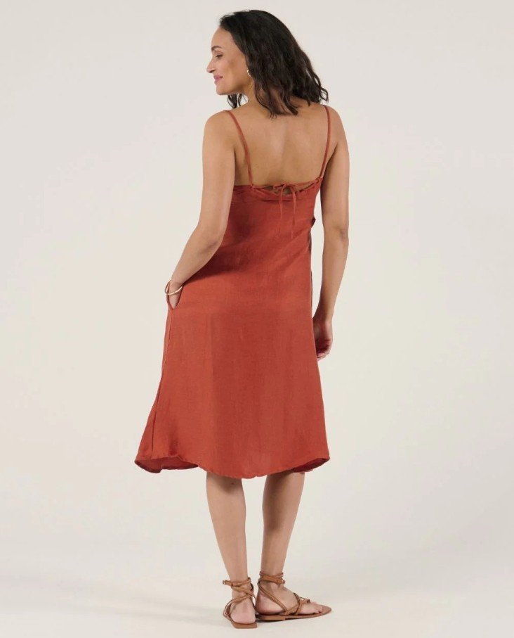 Robe de grossesse et d'allaitement Nolwenn cuivre dos