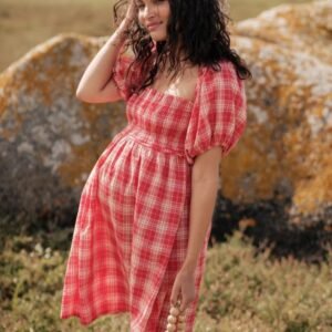 Robe de grossesse et d'allaitement Melissa Framboise