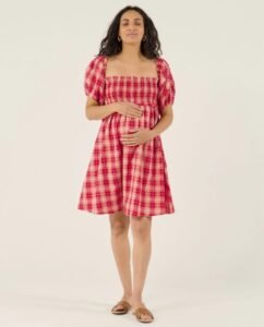 Robe de grossesse et d'allaitement Melissa Framboise arrière plan