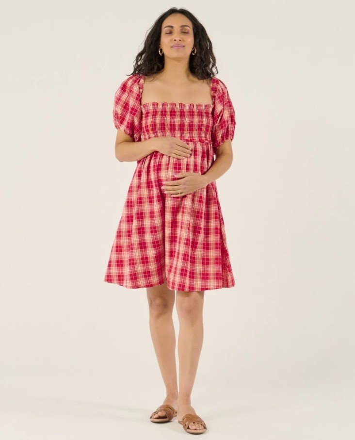 Robe de grossesse et d'allaitement Melissa Framboise arrière plan