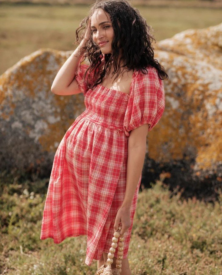 Robe de grossesse et d'allaitement Melissa Framboise