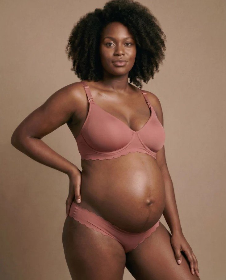 Soutien-gorge de maternité et allaitement invisible Skin Vieux Rose