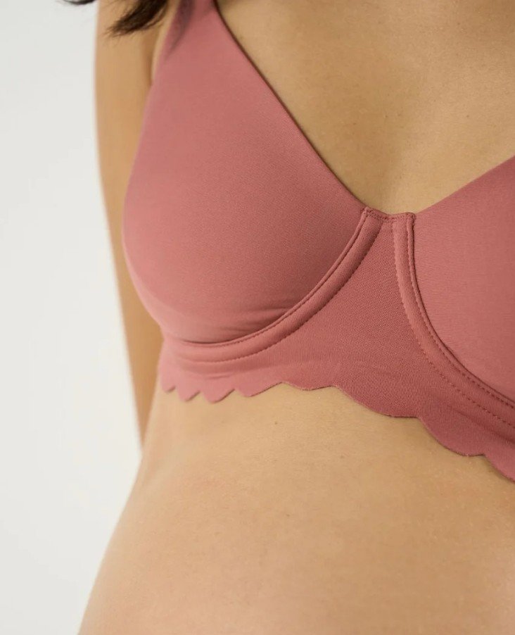 Soutien gorge de maternité et allaitement invisible Skin Vieux Rose zoom